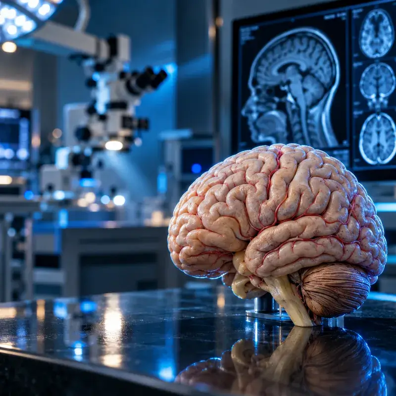 Brain model representing neurosurgery